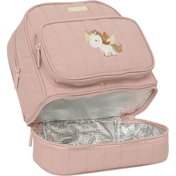 Mochila Infantil Rosa Unicornio con Compartimento Inferior