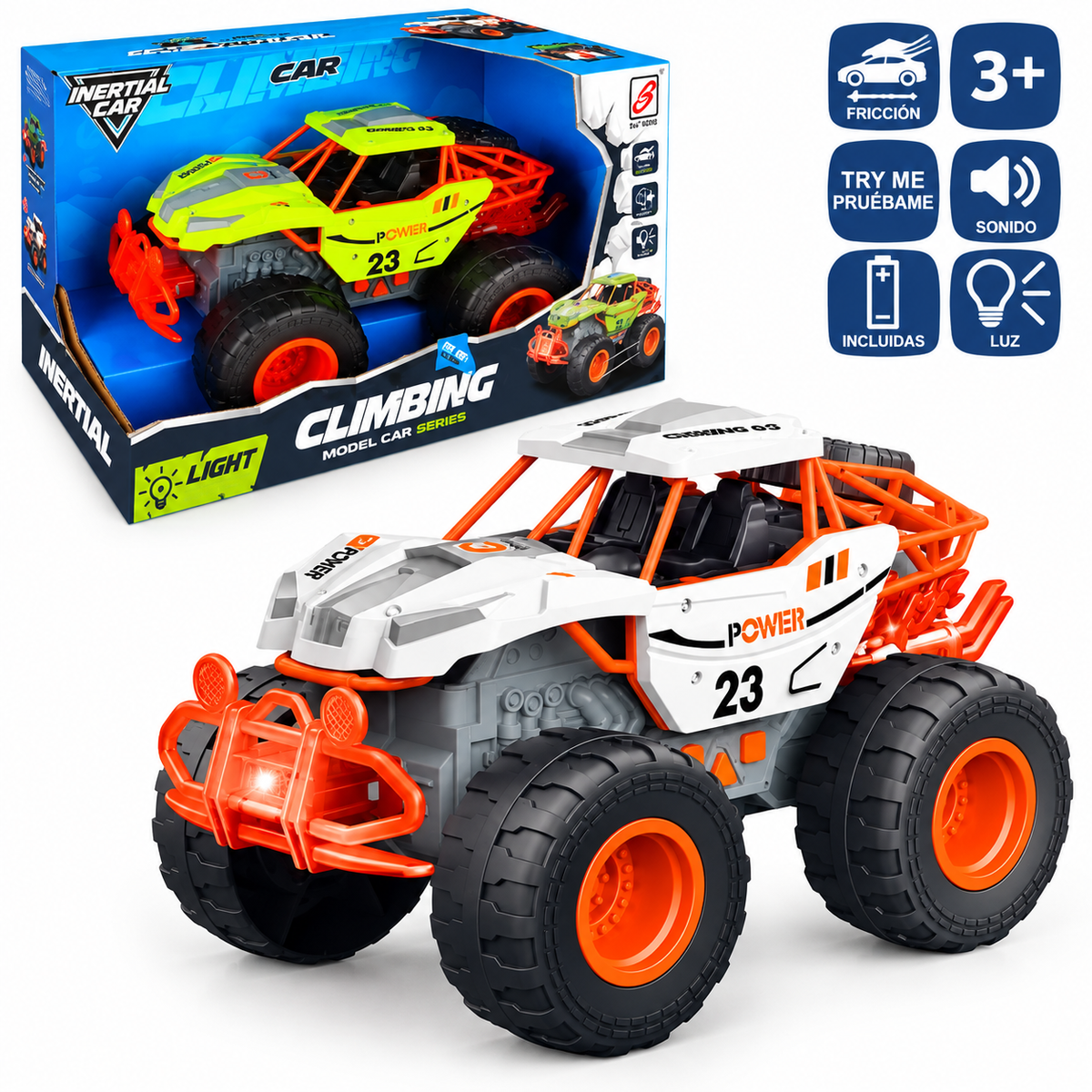 Coche Pick Up Megafricción con Luz y Sonido 25 cm