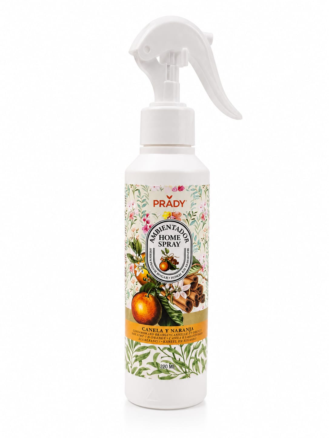 Ambientador Spray Canela y Naranja — Aroma Cálido para tu Hogar 220ml