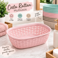 Cesta Rattan Multiusos Organizadora – Colores Surtidos