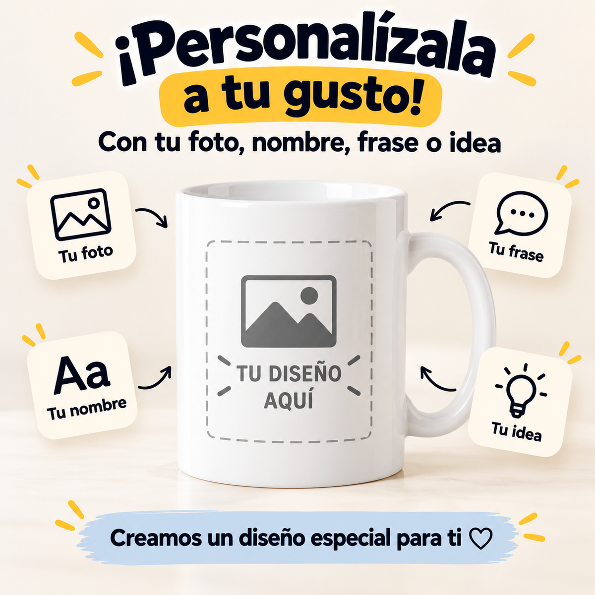 Taza Personalizada con Tu Diseño