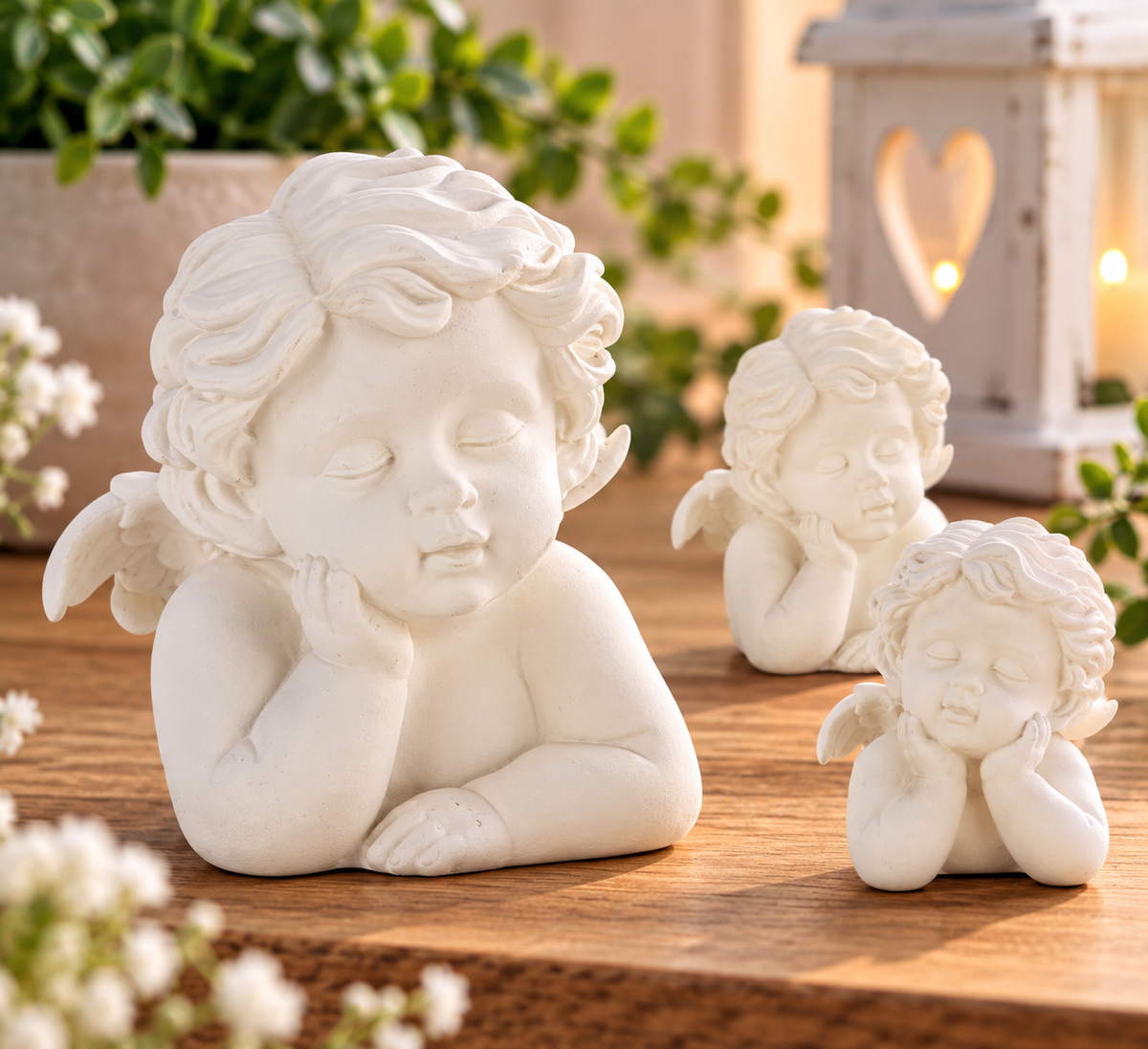 Figura Decorativa Ángel Blanco – 2 Modelos Surtidos
