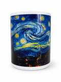 Taza artesanal inspirada en La Noche Estrellada de Van Gogh