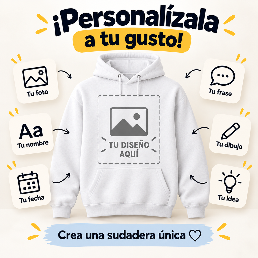 Sudadera con capucha personalizada a tu gusto