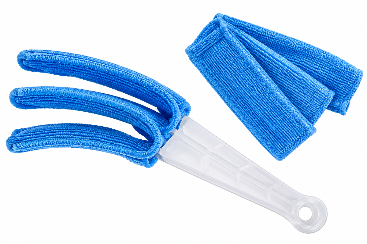 Cepillo limpia rejillas + 2 recambios de microfibra