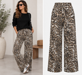 Pantalón Mujer Animal Print de Pierna Ancha – S a XXL