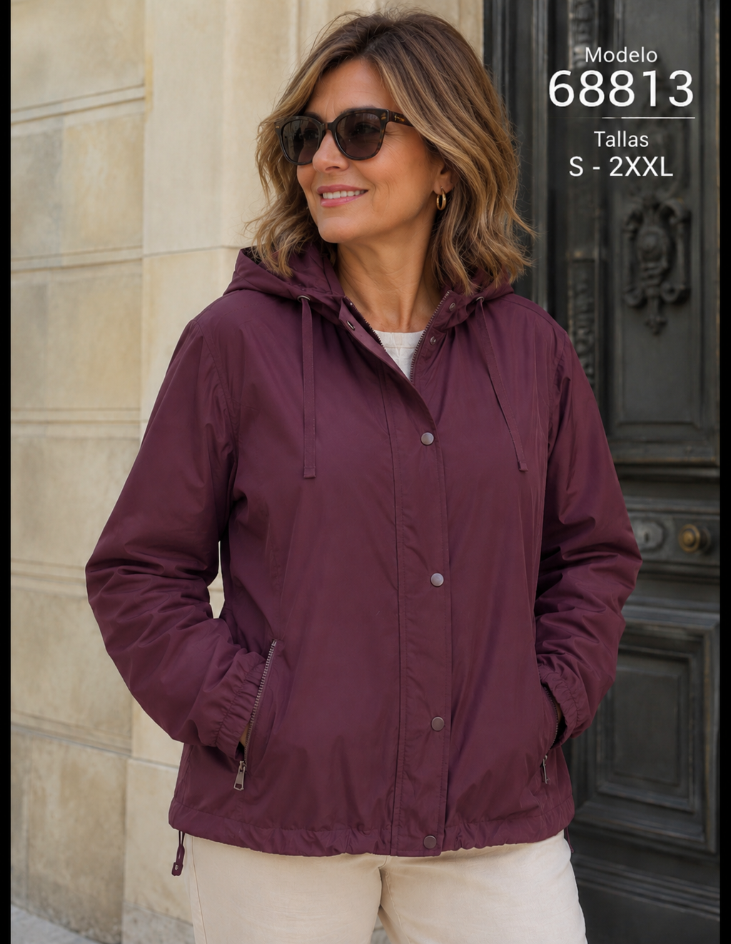 Chaqueta de Mujer con Capucha – Tallas S a XXL