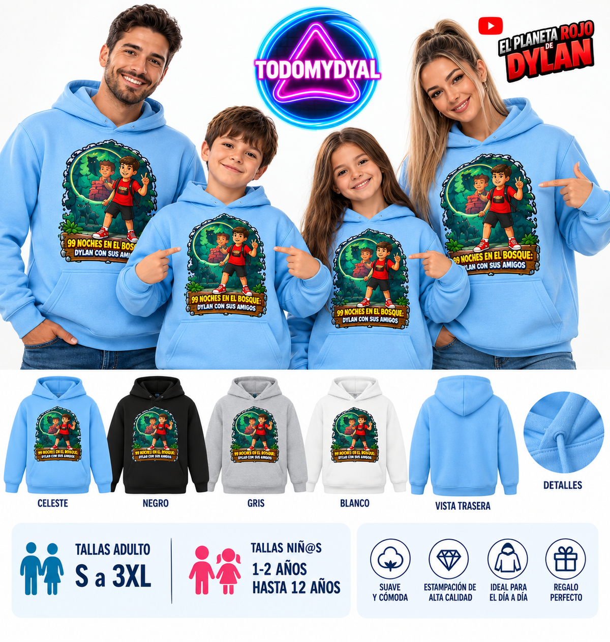 Sudadera El Planeta Rojo de Dylan – 99 Noches en el Bosque