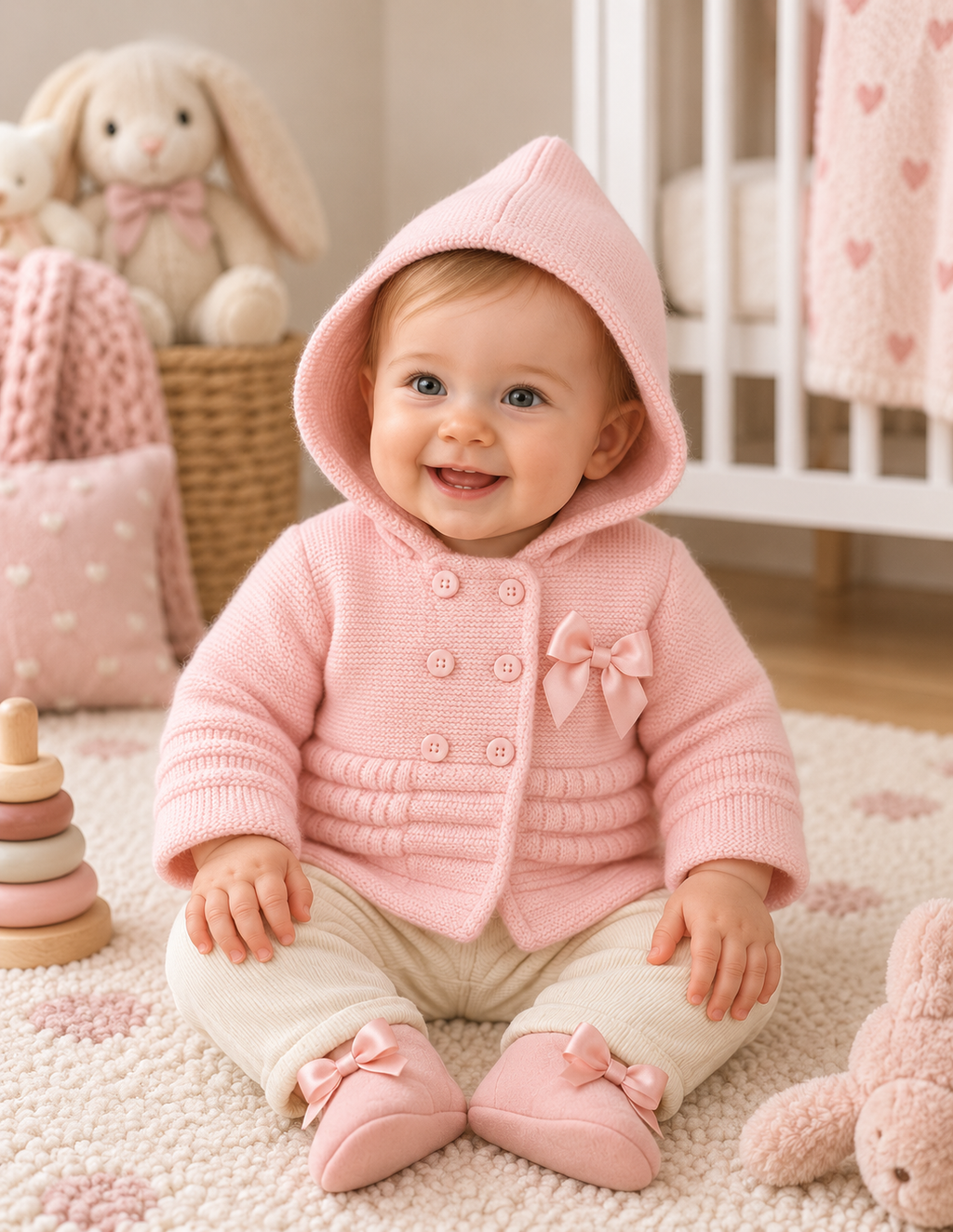 Chaqueta Punto con Capucha – Alma Petit