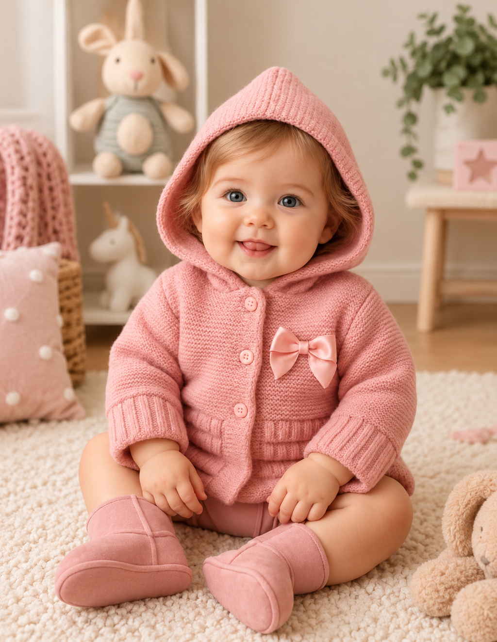 Chaqueta Punto con Capucha – Alma Petit