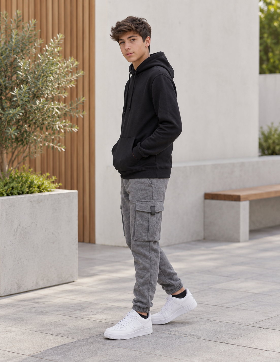 Pantalón Cargo Afelpado Hombre – Tallas M a 3XL