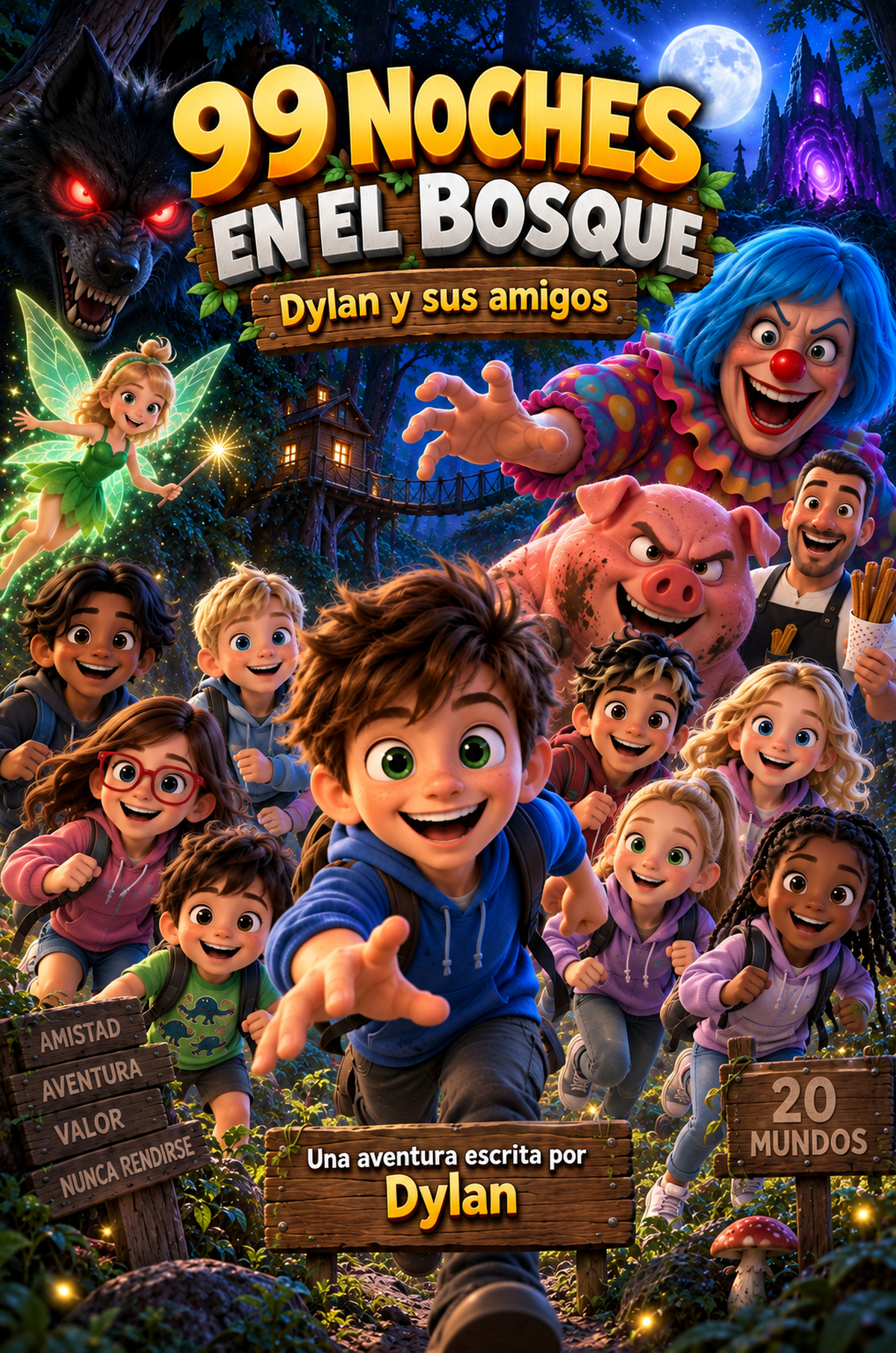 99 noches en el bosque — Dylan con sus amigos