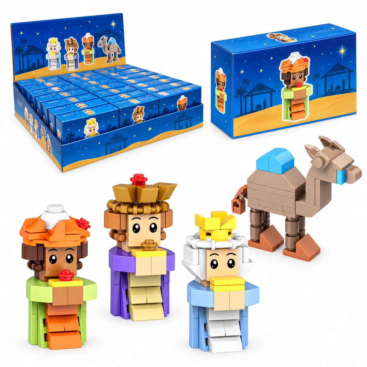 Bloques de Construcción Reyes Magos – 60 Piezas | 4 Modelos