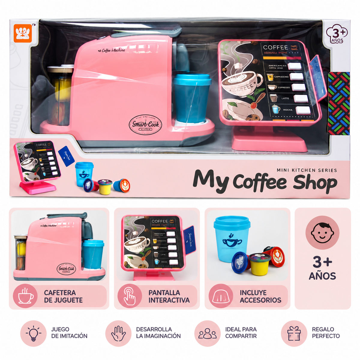Cafetera Infantil de Cápsulas con Accesorios – My Coffee Shop