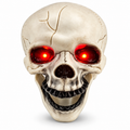 Calavera decorativa de Halloween con luz – 13 × 16 × 21 cm