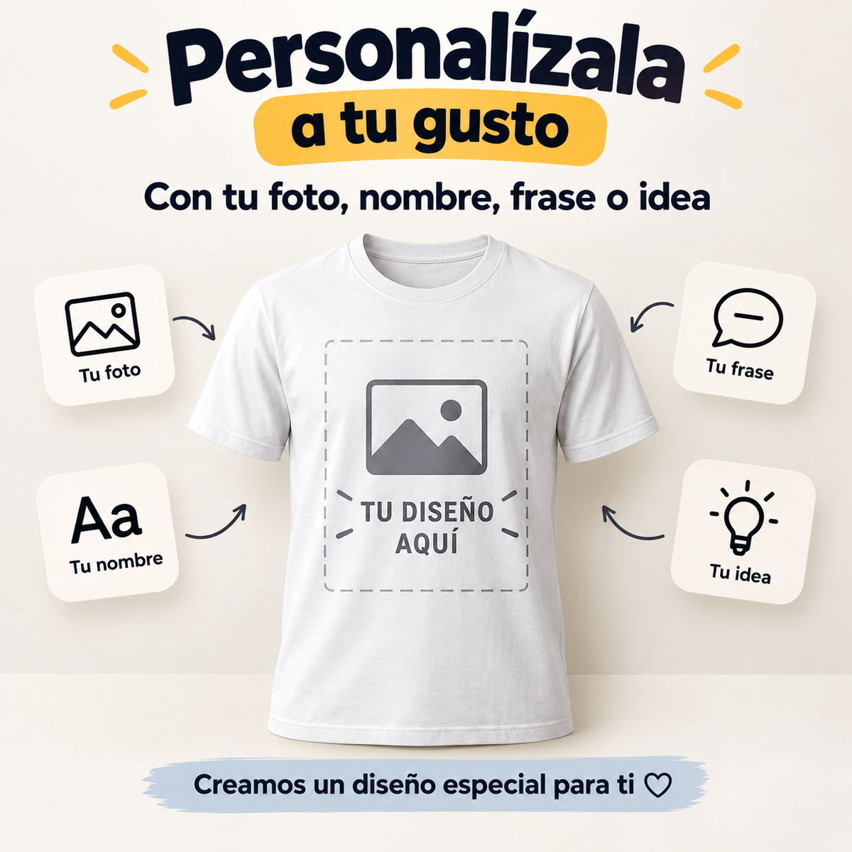 Camiseta Personalizada con Tu Diseño