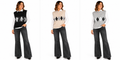 Conjunto Mujer Chaleco de Rombos + Camisa – 2 Colores