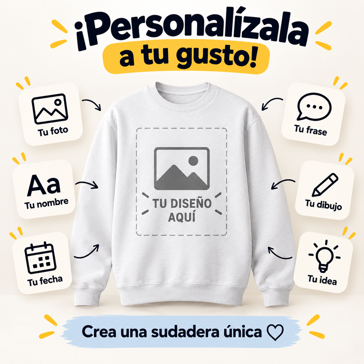 Sudadera Personalizada con Tu Diseño