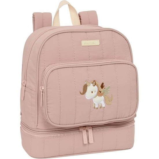 Mochila Infantil Rosa Unicornio con Compartimento Inferior