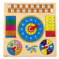 Reloj educativo de madera infantil 30 × 30 cm